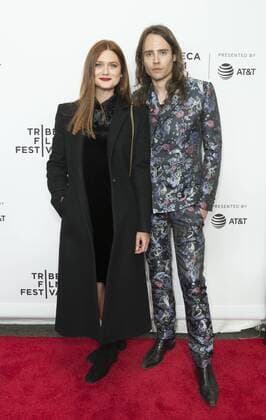 US: 2017 Tribeca film festival opening night Bonnie Wright (L) wearing Prada attends movie Clive Davis: The Soundtrack Of Our Lives Premiere at Radio City Music Hall during Tribeca Film Festival opening night  LevxRadin