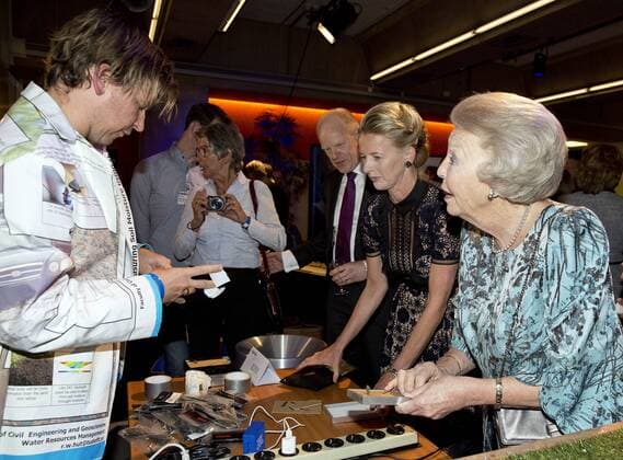19-04-2017 Delft Princess Beatrix and Pirncess Mabel during the presentation of the 3rd Prince Friso engineering award at the TU Delft.  Copyright: xppe werfx