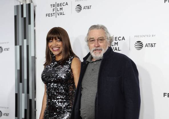 (170420) -- NEW YORK, April 20, 2017 -- Actor Robert De Niro and his wife Grace Hightower attend the opening night of the 2017 Tribeca Film Festival and the world premiere of Clive Davis: The Soundtrack of Our Lives in New York, the United States, April 19, 2017. The 16th annual Tribeca Film Festival opened here Wednesday night, bringing a trove of films, TV events, virtual reality installations and music pieces to New York. ) (djj) U.S.-NEW YORK-TRIBECA FILM FESTIVAL-OPEN WangxYing 