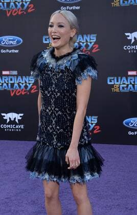 Actress Pom Klementief attends the premiere of the sci-fi motion picture Guardians of the Galaxy Vol. 2 at the Dolby Theatre in the Hollywood section of Los Angeles on April 19, 2017. Storyline: Set to the backdrop of Awesome Mixtape 2, Guardians continues the team s adventures as they unravel the mystery of Peter Quill s true parentage.  LAP2017041945 JIMxRUYMEN