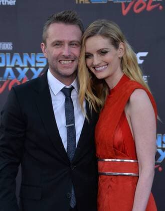 TV personality Chris Hardwick and his wife, actress Lydia Hearst attend the premiere of the sci-fi motion picture Guardians of the Galaxy Vol. 2 at the Dolby Theatre in the Hollywood section of Los Angeles on April 19, 2017. Storyline: Set to the backdrop of Awesome Mixtape 2, Guardians continues the team s adventures as they unravel the mystery of Peter Quill s true parentage.  LAP2017041946 JIMxRUYMEN