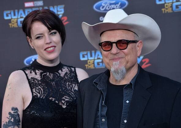 Comedian and actor Bobcat Goldthwait and a guest attend the premiere of the sci-fi motion picture Guardians of the Galaxy Vol. 2 at the Dolby Theatre in the Hollywood section of Los Angeles on April 19, 2017. Storyline: Set to the backdrop of Awesome Mixtape 2, Guardians continues the team s adventures as they unravel the mystery of Peter Quill s true parentage.  LAP2017041954 JIMxRUYMEN