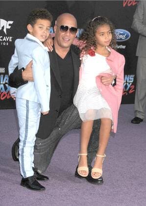 April 19, 2017 - Los Angeles, California, United States - April 19th 2017 - Los Angeles California USA - Actor VIN DIESEL, VINCENT SINCLAIR, HANIA RILEY SINCLAIR at the Guardians of the Galaxy Vol 2 Premiere held at the El Capitan Theate, Hollywood, Los Angeles Los Angeles United States - ZUMAf05_ 20170419_zaf_f05_116 Copyright: xPaulxFentonx