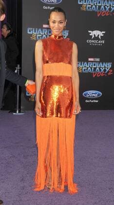April 19, 2017 - Los Angeles, California, United States - April 19th 2017 - Los Angeles California USA - Actress ZOE SALDANA at the Guardians of the Galaxy Vol 2 Premiere held at the El Capitan Theate, Hollywood, Los Angeles Los Angeles United States - ZUMAf05_ 20170419_zaf_f05_118 Copyright: xPaulxFentonx
