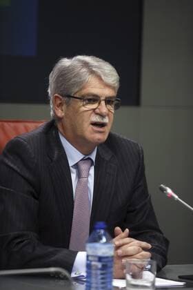 Spanish Foreign Minister, Alfonso Dastis, and his Mexican counterpart, Luis Videgaray (not pictured), offer a press conference after the 12th meeting of the Spain-Mexico Binational Commission held in Madrid, Spain, on 20 April 2017. Mexican Foreign Minister visits !ACHTUNG: NUR REDAKTIONELLE NUTZUNG!  Copyright: xFernandoxAlvaradox 20170420-636282956963909720