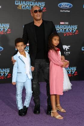 LOS ANGELES - APR 19: Vincent Sinclair, Vin Diesel, Hania Riley Sinclair at the Guardians of the Galaxy Vol. 2 Los Angeles Premiere at the Dolby Theater on April 19, 2017 in Los Angeles, CA  Copyright: xHPAx xIPAx xHutchinsxPhotox