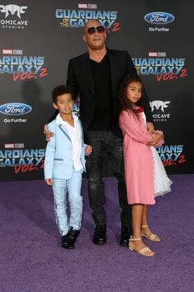 LOS ANGELES - APR 19: Vincent Sinclair, Vin Diesel, Hania Riley Sinclair at the Guardians of the Galaxy Vol. 2 Los Angeles Premiere at the Dolby Theater on April 19, 2017 in Los Angeles, CA  Copyright: xHPAx xIPAx xHutchinsxPhotox