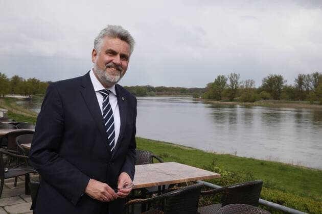 19..04.2017 Dessau Kornhaus Elberadwegkonferenz Radweg Elberadweg Elbe Elbradweg Sachsen Anhalts Wirtschaftsminister Prof. Dr. Armin Willingmann