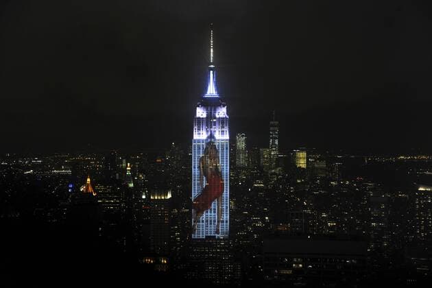 Blick auf das Empire State Building beim Harper s Bazaar s 150th Anniversay Event mit Motiven aus 15 Decaden aus Bazaar s Archiven. New York, 19.04.2017 Foto:xD.xVanxTinex xFuturexImage