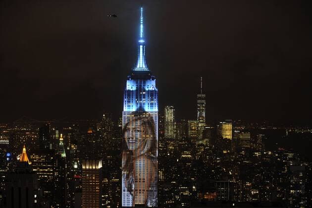 Blick auf das Empire State Building beim Harper s Bazaar s 150th Anniversay Event mit Motiven aus 15 Decaden aus Bazaar s Archiven. New York, 19.04.2017 Foto:xD.xVanxTinex xFuturexImage