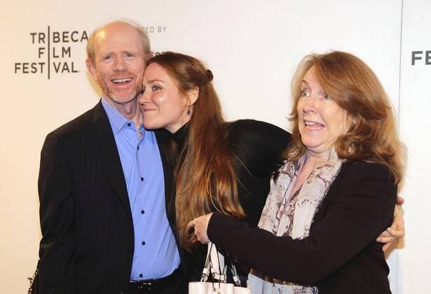 April 20, 2017 - New York, New York, U.S - Ron Howard with daughter Paige Howard (C) and guest attends the Genius Premiere during the 2017 Tribeca Film Festival at BMCC Tribeca PAC on Thursday April 20, 2017 in New York City. New York U.S. - ZUMAp124 20170420_zaa_p124_017 Copyright: xElisaxAndreax