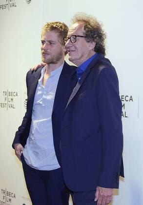 April 20, 2017 - New York, New York, U.S - Johnny Flynn (L), Geoffrey Rush attends the Genius Premiere during the 2017 Tribeca Film Festival at BMCC Tribeca PAC on Thursday April 20, 2017 in New York City. New York U.S. - ZUMAp124 20170420_zaa_p124_025 Copyright: xElisaxAndreax