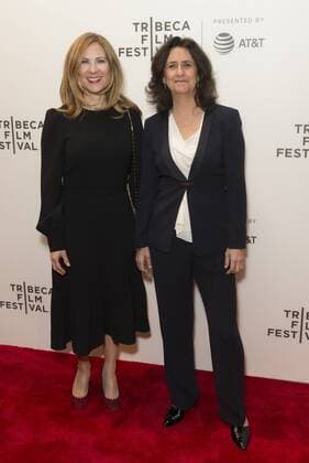 USA: 2017 Tribeca Film Festival Genius Gigi Pritzker and producer Carolyn Bernstein attend the 2017 Tribeca Film Festival Genius screening at BMCC Tribeca  LevxRadin