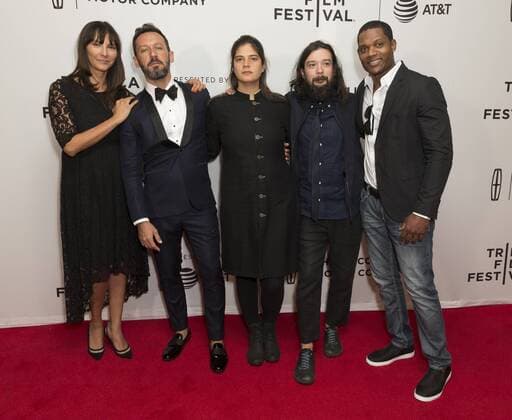 USA: 2017 Tribeca Film Festival Carolina Encarnacion, Ettore D Alessandro, Laura Amelia Guzman, Israel Cardenas, Algenis Perez Soto attend the Samba Premiere during 2017 Tribeca Film Festival at Cinepolis Chelsea  LevxRadin