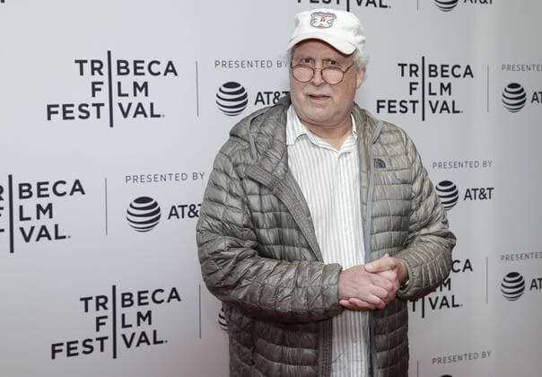 Chevy Chase arrives on the red carpet at the Dog Years Premiere during 2017 Tribeca Film Festival at Cinepolis Chelsea on April 22, 2017 in New York City.  NYP20170422128 JOHNxANGELILLO