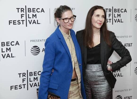 Jenna Lyons and Laurie Simmons arrive on the red carpet at the My Art screening during the 2017 Tribeca Film Festival at Cinepolis Chelsea on April 22, 2017 in New York City.  NYP20170422130 JOHNxANGELILLO