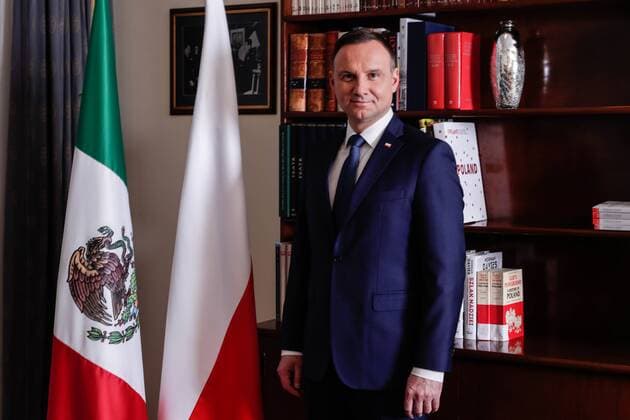 Polens Präsident Andrzej Duda zu Besuch in Mexiko April 23, 2017 - Mexico - EUM20170423NAC12.JPG.CIUDAD DE MEXICO.- Interview Entrevista-Andrzej Duda.- Mexico es un destino tentador para Europa, senala en entrevista, Andrzej Duda, Presidente de la Republica de Polonia. Foto: Agencia EL UNIVERSAL Ivan Stephens RCC Mexico  - ZUMAu78_ 20170423_zaf_u78_081 Copyright: xIvanxStephensx