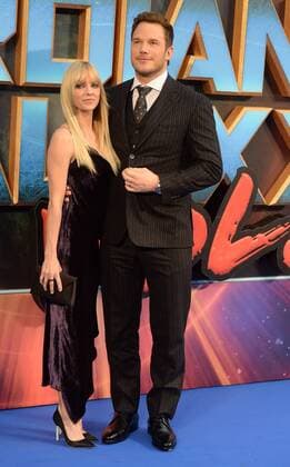 American actor Chris Pratt and actress Anna Faris attend the premiere of Guardians Of The Galaxy Vol.2 at Eventim Apollo in London on April 24, 2017.  LON20170424116 RUNExHELLESTAD