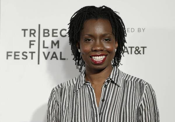 Adepero Oduye arrives on the red carpet at The Dinner Premiere at BMCC Tribeca PAC on April 24, 2017 in New York City.  NYP20170424163 JOHNxANGELILLO