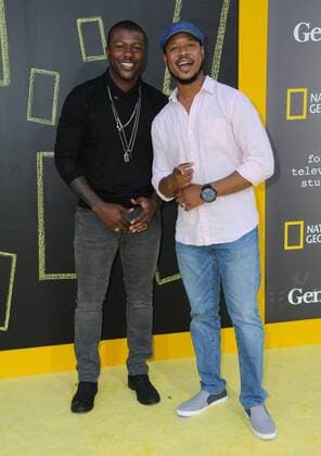 April 24, 2017 - Westwood, CA, United States - 24 April 2017 - Westwood, California - Edwin Hodge, Arjay Smith. National Geographic s Premiere screening of Genius held at Fox Theater in Westwood. Photo Credit: AdMedia Westwood United States - ZUMAa123 20170424_zaa_a123_227 Copyright: xBirdiexThompsonx