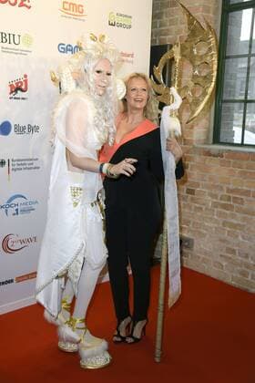 Barbara Schöneberger bei der Verleihung des Deutschen Computerspielpreises 2017 im WECC - Westhafen Event & Convention Center in Berlin am 26.04.2017