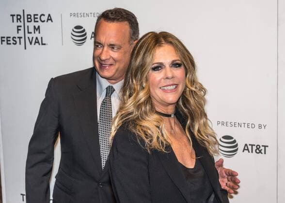 Actor Tom Hanks arrives with his wife Rita Wilson to attend the World Premiere of The Circle at the 2017 Tribeca Film Festival in New York on April 26, 2017. Photo by Enrique Shore Cordon Press  EnriquexShore Tom Hanks and wife Rita Wilson arrive to World Premiere of The C