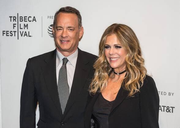 Actor Tom Hanks arrives with his wife Rita Wilson to attend the World Premiere of The Circle at the 2017 Tribeca Film Festival in New York on April 26, 2017. Photo by Enrique Shore Cordon Press  EnriquexShore Tom Hanks and wife Rita Wilson arrive to World Premiere of The C