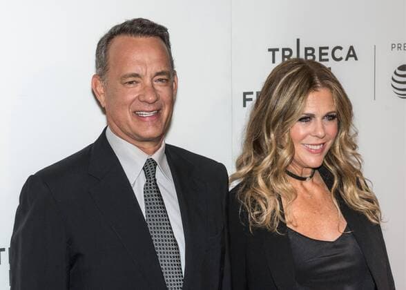 Actor Tom Hanks arrives with his wife Rita Wilson to attend the World Premiere of The Circle at the 2017 Tribeca Film Festival in New York on April 26, 2017. Photo by Enrique Shore Cordon Press  EnriquexShore Tom Hanks and wife Rita Wilson arrive to World Premiere of The C