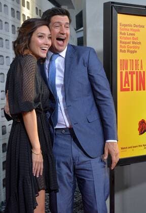 Director Ken Marino and Erica Oyama attend the premiere of his new motion picture comedy How to Be a Latin Lover at the ArcLight Cinerama Dome in the Hollywood section of Los Angeles. Storyline: Finding himself dumped after 25 years of marriage, a man who made a career of seducing rich older women must move in with his estranged sister, where he begins to learn the value of family.  LAP20170426832 JIMxRUYMEN