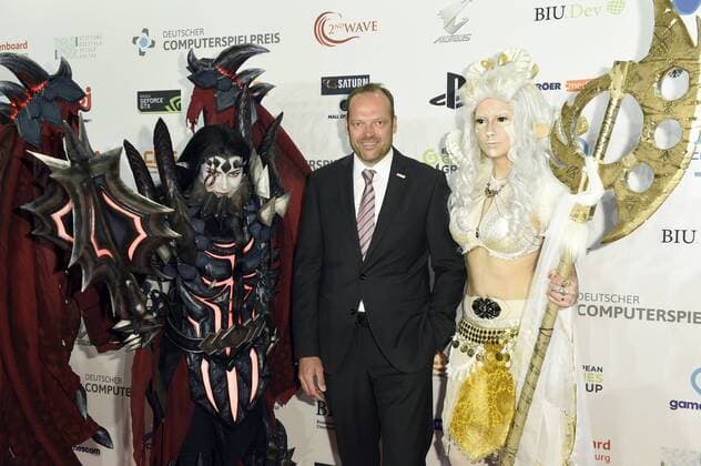 Tobias Haar bei der Verleihung des Deutschen Computerspielpreises 2017 im WECC Westhafen Event & Convention Center. Berlin, 26.04.2017 Foto:xF.xKernx xFuturexImage