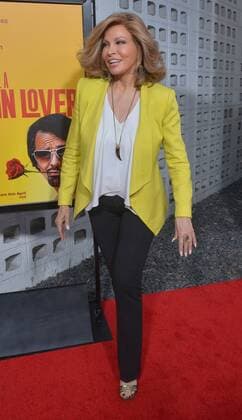 Cast member Raquel Welch attends the premiere of the motion picture comedy How to Be a Latin Lover at the ArcLight Cinerama Dome in the Hollywood section of Los Angeles. Storyline: Finding himself dumped after 25 years of marriage, a man who made a career of seducing rich older women must move in with his estranged sister, where he begins to learn the value of family.  LAP20170426808 JIMxRUYMEN