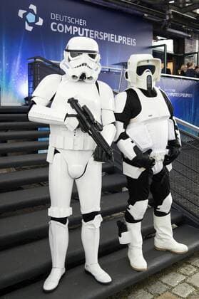 Star Wars Fans bei der Verleihung des Deutschen Computerspielpreises 2017 im WECC Westhafen Event & Convention Center. Berlin, 26.04.2017 Foto:xK.xWernerx xFuturexImage