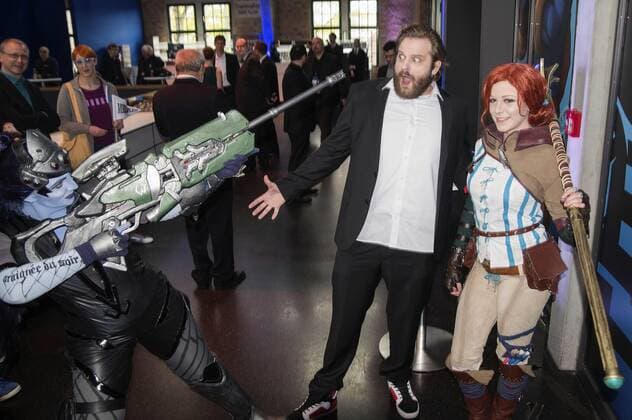 Gronkh Erik Range bei der Verleihung des Deutschen Computerspielpreises 2017 im WECC Westhafen Event & Convention Center. Berlin, 26.04.2017 Foto:xK.xWernerx xFuturexImage