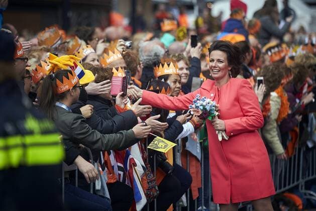 The royal family of the Netherlands celebrates Kingsday this year in Tilburg. The family arrived by train at the station of Tilburg and followed a route through the city where inhabitants presented their city. King Willem-Alexander celebrates his 50th birthday this year. HH POOL Phil Nijhuis  65576088