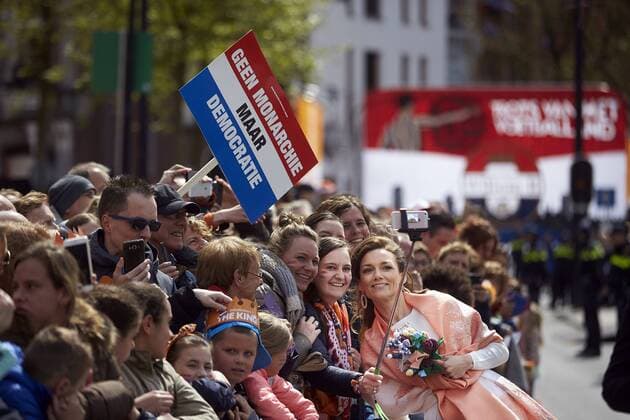 The royal family of the Netherlands celebrates Kingsday this year in Tilburg. The family arrived by train at the station of Tilburg and followed a route through the city where inhabitants presented their city. King Willem-Alexander celebrates his 50th birthday this year. HH POOL Phil Nijhuis  65576125