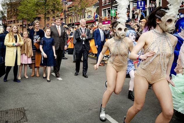 King Willem-Alexander, queen Maxima and princesses Amalia, Ariane and Alexia during Kingsday 2017 in Tilburg. HH POOL Robin van Lonkhuijsen  65574820