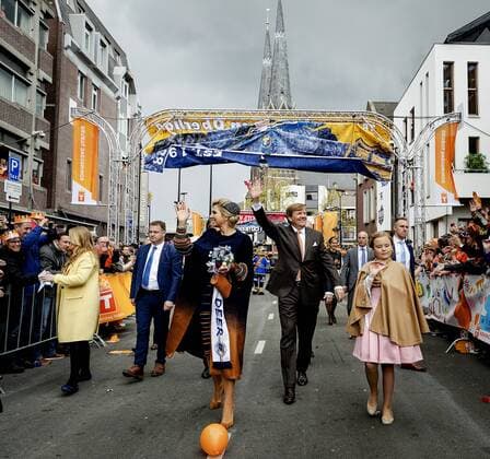 King Willem-Alexander, queen Maxima and princesses Amalia, Ariane and Alexia during Kingsday 2017 in Tilburg. HH POOL Robin van Lonkhuijsen  65574802