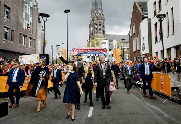 King Willem-Alexander, queen Maxima and princesses Amalia, Ariane and Alexia during Kingsday 2017 in Tilburg. HH POOL Robin van Lonkhuijsen  65574822