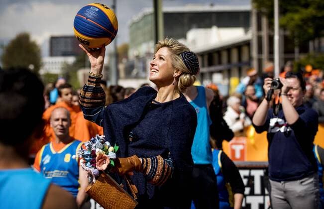 King Willem-Alexander, queen Maxima and princesses Amalia, Ariane and Alexia during Kingsday 2017 in Tilburg. HH POOL Robin van Lonkhuijsen  65575355