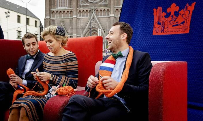 King Willem-Alexander, queen Maxima and princesses Amalia, Ariane and Alexia during Kingsday 2017 in Tilburg. HH POOL Robin van Lonkhuijsen  65575286