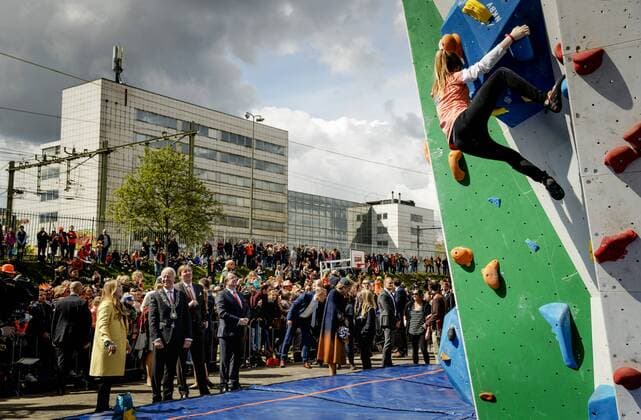 King Willem-Alexander, queen Maxima and princesses Amalia, Ariane and Alexia during Kingsday 2017 in Tilburg. HH POOL Robin van Lonkhuijsen  65575353