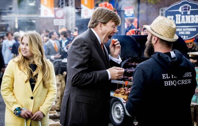 King Willem-Alexander, queen Maxima and princesses Amalia, Ariane and Alexia during Kingsday 2017 in Tilburg. HH POOL Robin van Lonkhuijsen  65575620