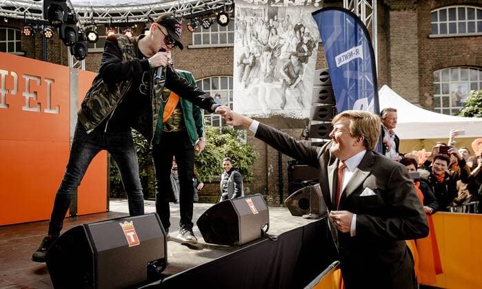 King Willem-Alexander, queen Maxima and princesses Amalia, Ariane and Alexia during Kingsday 2017 in Tilburg. HH POOL Robin van Lonkhuijsen  65576121