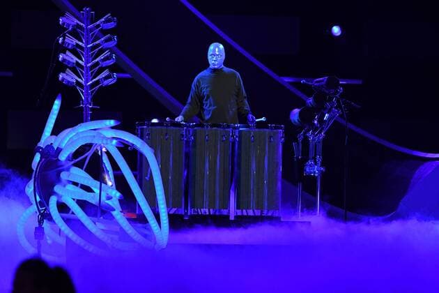 The Blue Man Group performs during the 2017 Billboard Latin Music Awards and Show at the Bank United Center, University of Miami, Miami, Florida on April 27, 2017.  MIA20170427241 GARYxIxROTHSTEIN