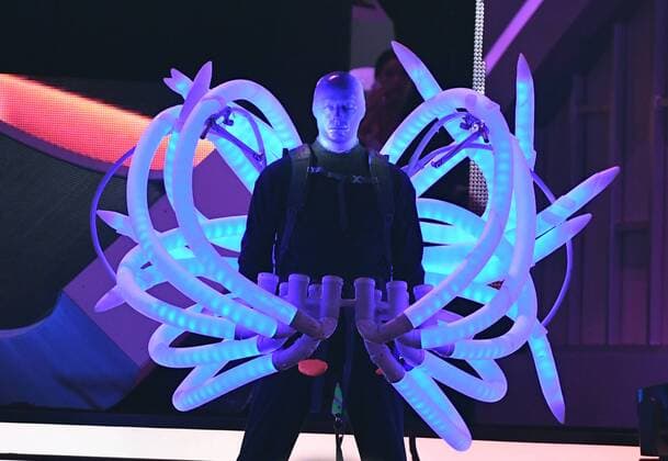 The Blue Man Group performs during the 2017 Billboard Latin Music Awards and Show at the Bank United Center, University of Miami, Miami, Florida on April 27, 2017.  MIA20170427240 GARYxIxROTHSTEIN
