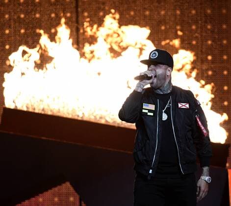 Latin artist Nicky Jam performs during the 2017 Billboard Latin Music Awards and Show at the Bank United Center, University of Miami, Miami, Florida on April 27, 2017.  MIA201704272675 GARYxIxROTHSTEIN