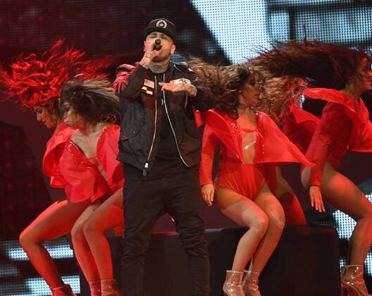 Latin artist Nicky Jam performs during the 2017 Billboard Latin Music Awards and Show at the Bank United Center, University of Miami, Miami, Florida on April 27, 2017.  MIA201704272672 GARYxIxROTHSTEIN