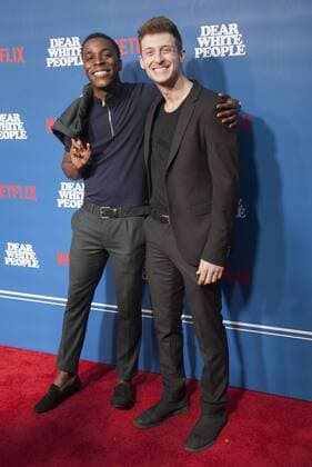 April 27, 2017 - Los Angeles, California, U.S - Jeremy Tardy(L) and Zach Zucker at the premiere of Netflix s Dear White People held at Downtown Independent on Thursday April 27, 2017 in Los Angeles, California. Los Angeles U.S. - ZUMAp124 20170427_zaa_p124_065 Copyright: xArianaxRuizx