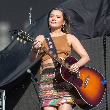 April 28, 2017 - Indio, California, U.S - TAYLOR DYE of Maddie & Tae during Stagecoach Music Festival in Indio, California Indio U.S. - ZUMAs135 20170428_zap_s135_025 Copyright: xDanielxDeSloverx