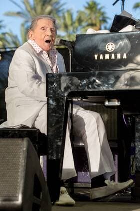 April 28, 2017 - Indio, California, U.S - JERRY LEE LEWIS during Stagecoach Music Festival in Indio, California Indio U.S. - ZUMAs135 20170428_zap_s135_058 Copyright: xDanielxDeSloverx